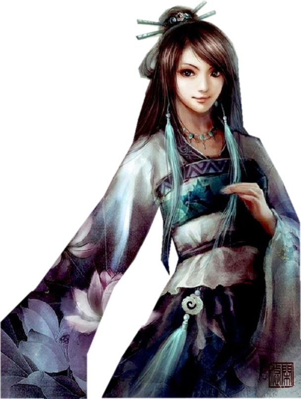 古风白衣女子立绘 超精美哟~(≥▽≤)图片