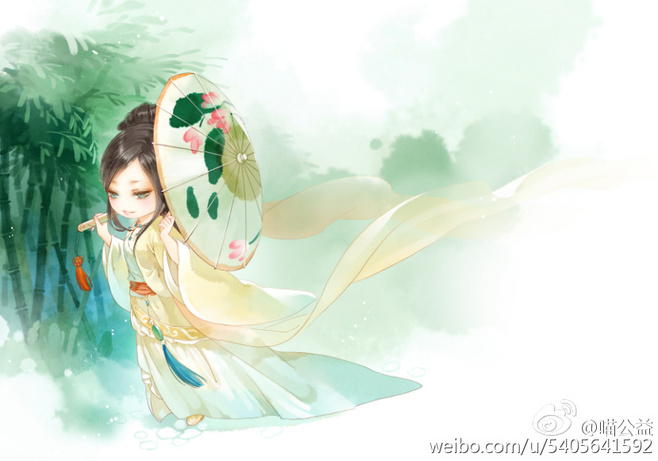拿扇子的动漫人物古风