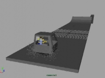 3D越野机车动画(MAYA动力学+粒子效果试验)