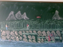 翻翻老图，在学校黑板上的涂鸦。。。
